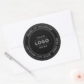 ラウンドブラックカスタムビジネスロゴブランド ラウンドシール (封筒)