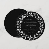 ラウンドブラックハンドプリントホリークリスマスリース メニュー (正面/裏面)