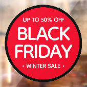 ラウンドブラックフライデーシンプルプロフェッショナルモダン販売 ウィンドウサイン (シート2)