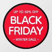 ラウンドブラックフライデーシンプルプロフェッショナルモダン販売 ウィンドウサイン (シート)