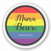 ラウンドプライドフラッグビニールステッカー シール (正面)