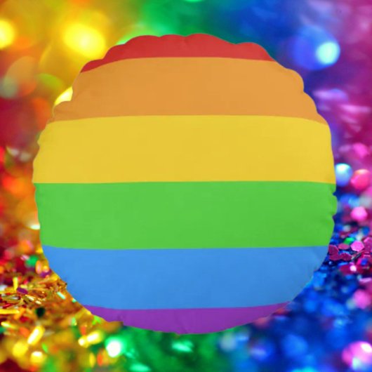 ラウンドプライド：レインボー国旗 ラウンドクッション