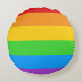 ラウンドプライド：レインボー国旗 ラウンドクッション (正面)