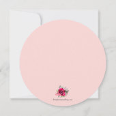 ラウンドプレート結婚のリハーサルディナー サンキューカード (裏面)