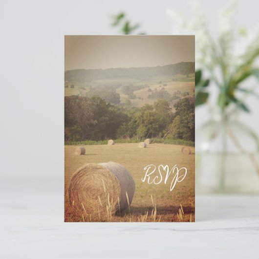 ラウンドヘイベレスファームウェディングRSVP 出欠カード (スタンド正面)