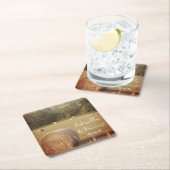 ラウンドヘイベレスファームズ結婚スクエア紙コースター スクエアペーパーコースター (インサイチュ)