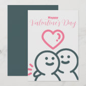 ラウンドヘッドのバレンタインデー シーズンカード (正面/裏面)