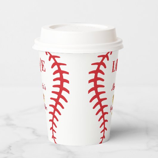 ラウンドベースボールゲームをテーマにした子10代のどもの誕生日パーティー 紙コップ (左)