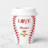 ラウンドベースボールゲームをテーマにした子10代のどもの誕生日パーティー 紙コップ (裏面)