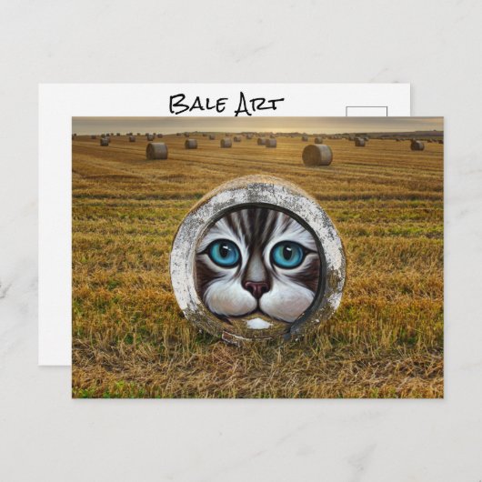 ラウンドベールアートランチャーズ農家ヘイフィールドグラフィティ ポストカード (正面/裏面)
