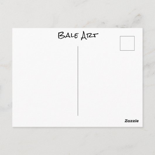 ラウンドベールアートランチャーズ農家ヘイフィールドグラフィティ ポストカード (裏面)