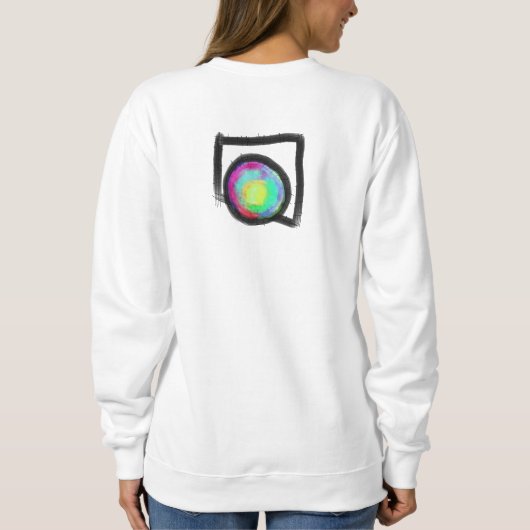 ラウンドペグインザスクエアホールアート抽象芸術へ衣服 スウェットシャツ (裏面)