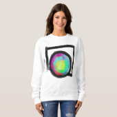 ラウンドペグインザスクエアホールアート抽象芸術へ衣服 スウェットシャツ (正面フル)