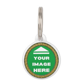 ラウンドペットタグパーソナライズされた- – イメージの追加/文字 ペット　ネームタグ