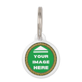 ラウンドペットタグパーソナライズされた- – イメージの追加/文字 ペット　ネームタグ