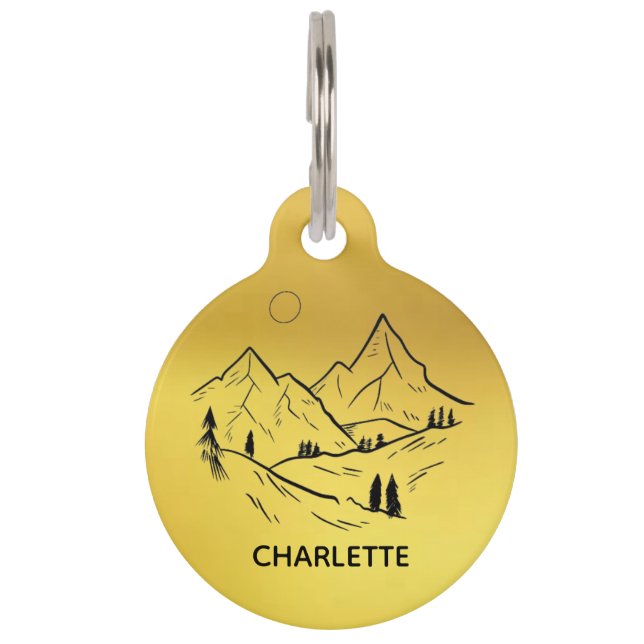 ラウンドペットタグ ペット　ネームタグ (正面)