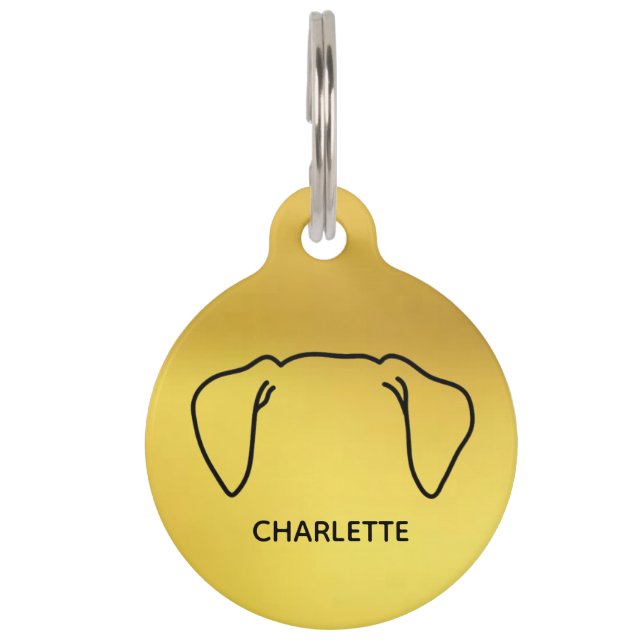 ラウンドペットタグ ペット　ネームタグ (正面)