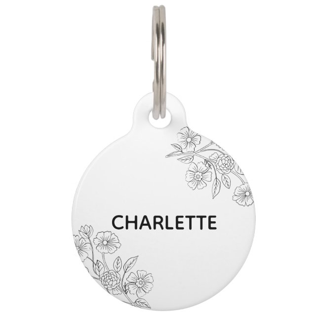 ラウンドペットタグ ペット　ネームタグ (正面)