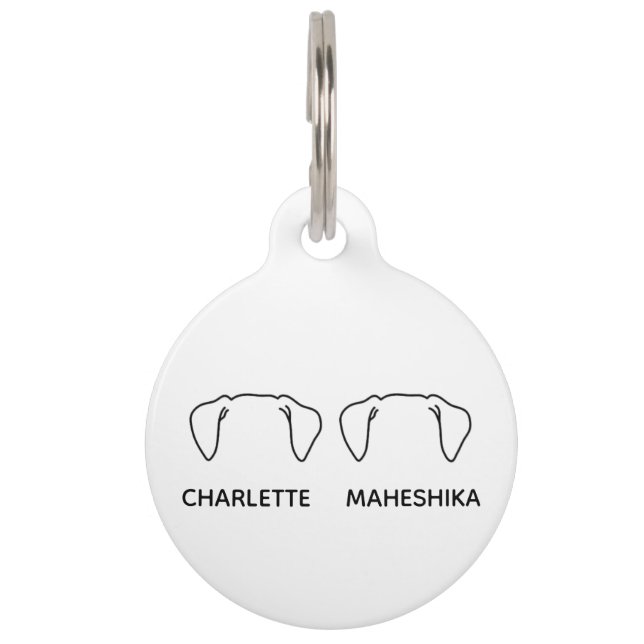 ラウンドペットタグ ペット　ネームタグ (正面)