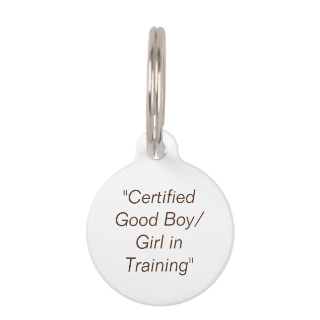 ラウンドペットタグ ペット　ネームタグ (裏面)