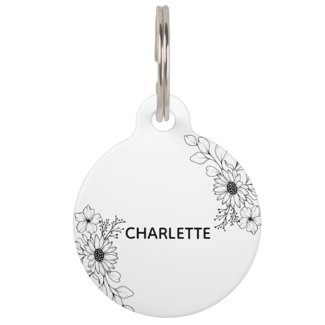 ラウンドペットタグ ペット　ネームタグ (正面)