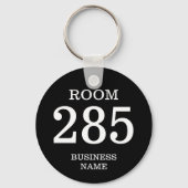 ラウンドホテルルームのキーチェーカスタムンと電話番号 キーホルダー (裏面)