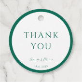 ラウンドホワイトとエメラルドグリーンありがとう フェイバータグ (裏面)
