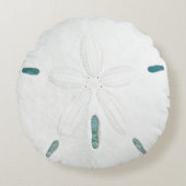 ラウンドホワイトサンドドルホームデコール枕 ラウンドクッション (正面)