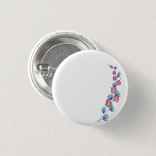 ラウンドボタンの美しいデザイン 缶バッジ (正面&裏面)
