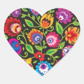 ラウンドポーランドの民族構成シール ハートシール (正面)