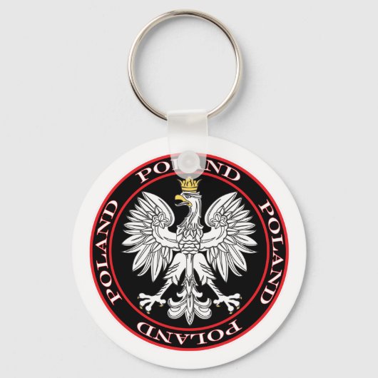 ラウンドポーランドイーグル キーホルダー (正面)