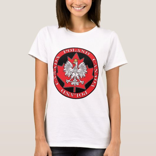 ラウンドポーランドカナダリーフ Tシャツ (正面)