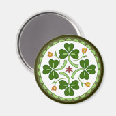 ラウンドマグネット – アイリッシュグッドラック六角 マグネット (正面/裏面)