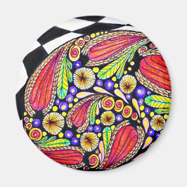 ラウンドマグネット(オリジナルアート) マグネット