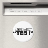 ラウンドマグネット:Just Yes (白) マグネット (インサイチュ (食洗機))