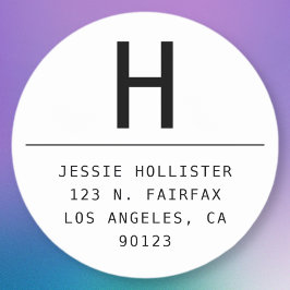 ラウンドミニマル差出人住所ラベル ラウンドシール