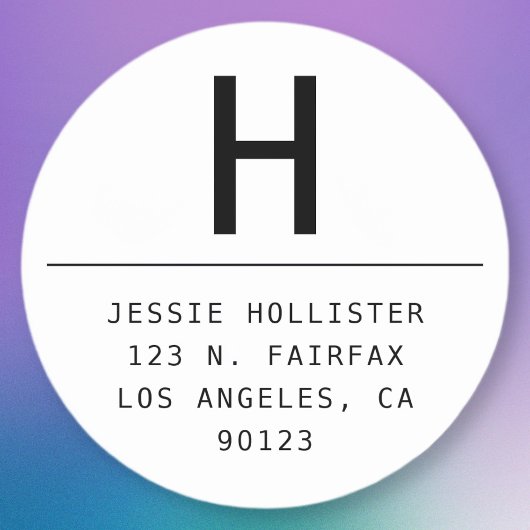 ラウンドミニマル差出人住所ラベル ラウンドシール