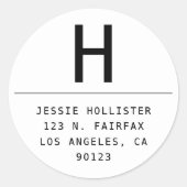 ラウンドミニマル差出人住所ラベル ラウンドシール (正面)