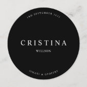 ラウンドミニマ結婚リストゲストプレイス&メニューカード メニュー (正面)