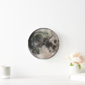 ラウンドムーン顔ウォールクロック ラウンド壁時計 (ホーム)