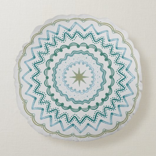 ラウンドメダリオン装飾用クッション ラウンドクッション (正面)
