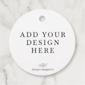 ラウンドメッセージカード印刷 フェイバータグ (正面)