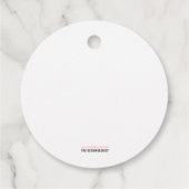 ラウンドメッセージカード – 緑縁ど、編集文字 フェイバータグ (裏面)