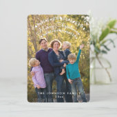 ラウンドメリークリスマス家族の写真 シーズンカード (スタンド正面)