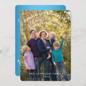 ラウンドメリークリスマス家族の写真 シーズンカード (正面/裏面)