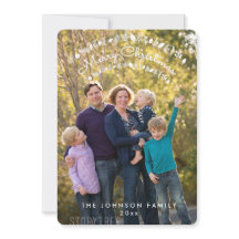 ラウンドメリークリスマス家族の写真