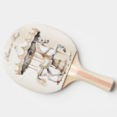 ラウンドメリーサーカスカーニバル美しいかわいい 卓球ラケット (横)