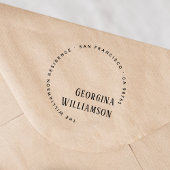 ラウンドモダンタイポグラフィ名差出人住所 セルフインキングスタンプ