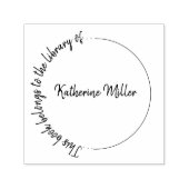 ラウンドモダンハンド書名前をカスタムする書店 セルフインキングスタンプ (デザイン)