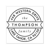 ラウンドモダンバナー差出人住所 セルフインキングスタンプ (デザイン)